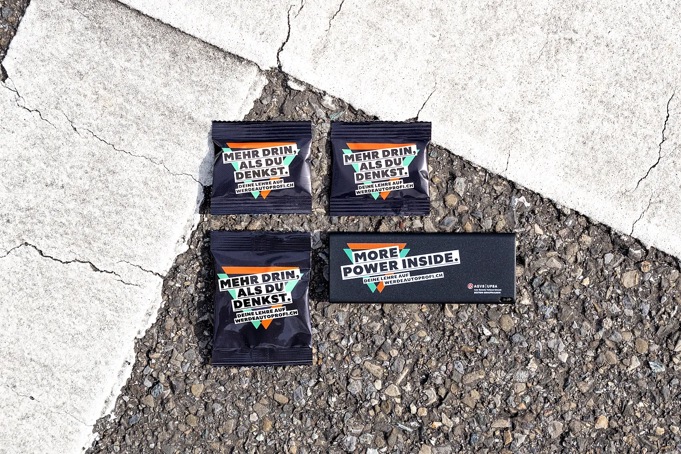 Werde Autoprofi . Give-aways – Süssigkeiten und Powerbank