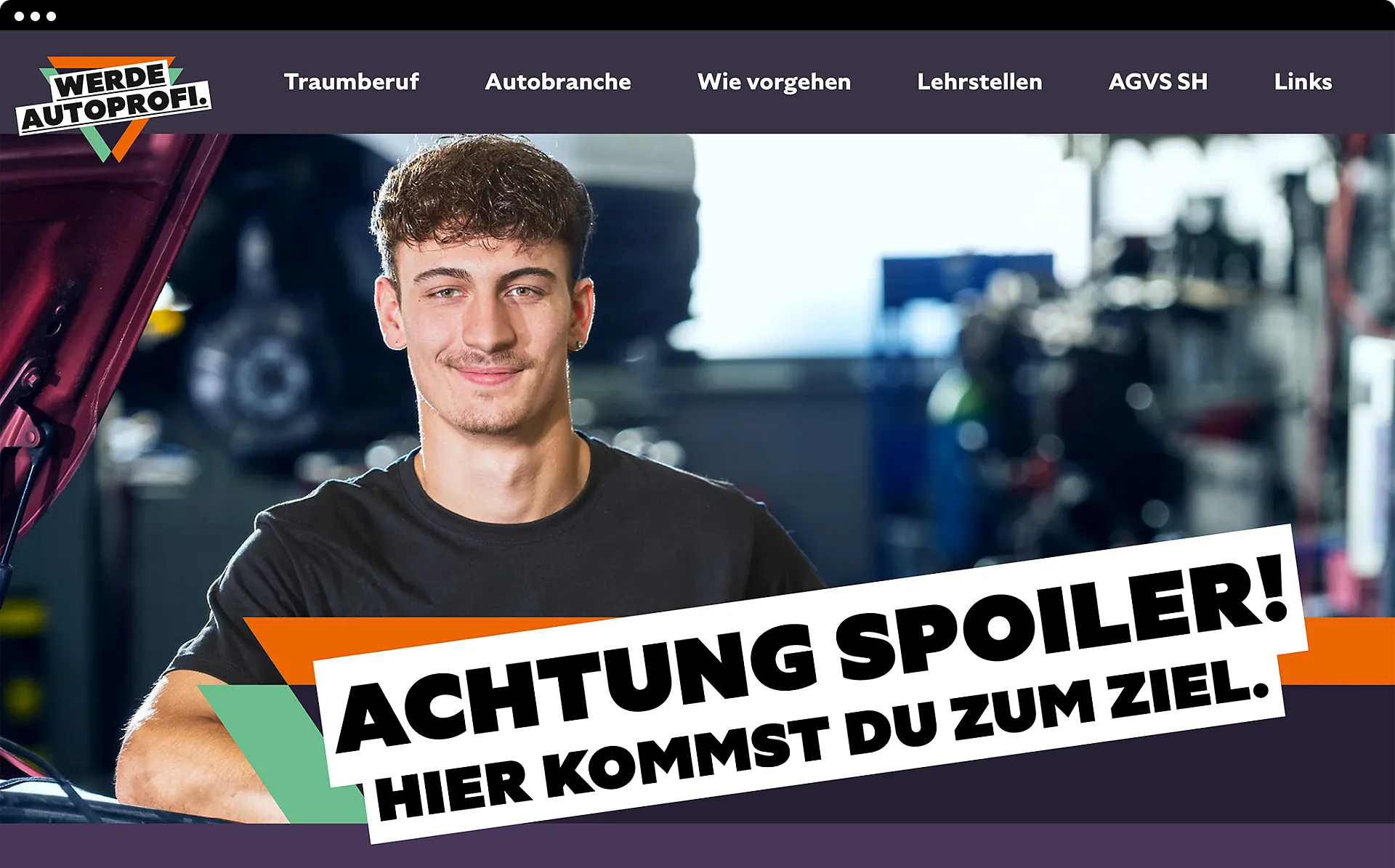 Werde Autoprofi . Website . Desktop